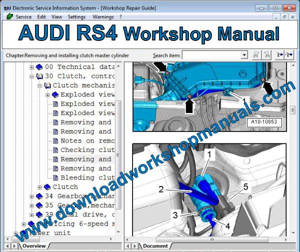 AUDI RS4 Workshop Manual